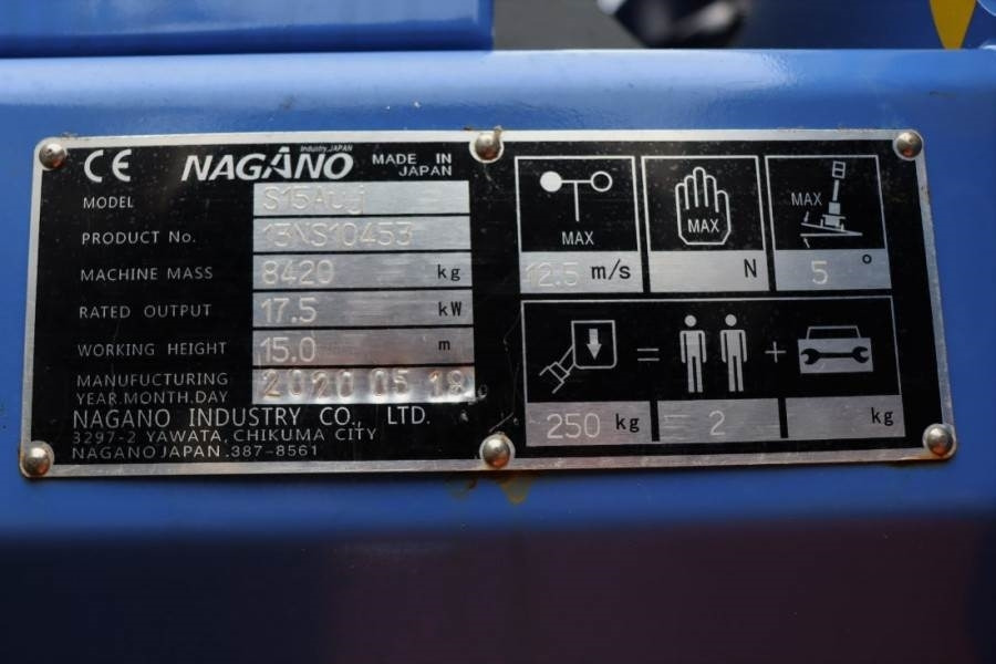 Xe nâng người hình viễn vọng kính Nagano S15Auj Valid inspection, *Guarantee! Diesel, 15 m: hình 7