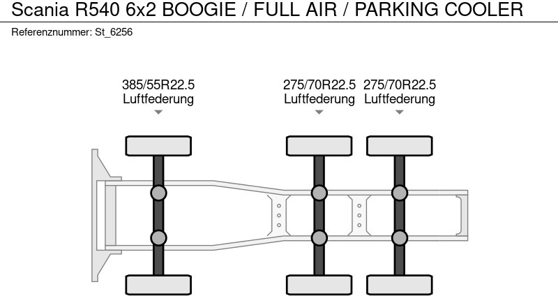 Xe đầu kéo Scania R540 6x2 BOOGIE / FULL AIR / PARKING COOLER: hình 19