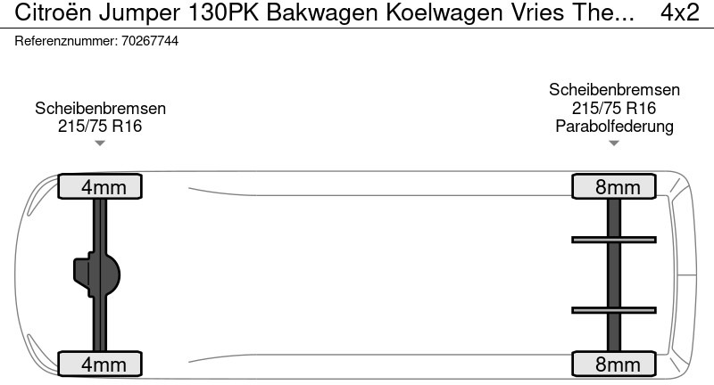 Xe van đông lạnh Citroën Jumper 130PK Bakwagen Koelwagen Vries Thermo King V-300 Max 230V stekker Koeler Kühlwagen Vriezer 15m3: hình 21