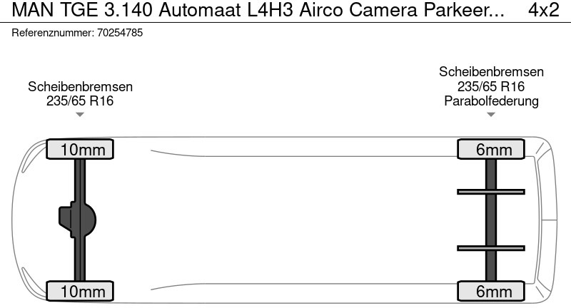 Xe van chở hàng MAN TGE 3.140 Automaat L4H3 Airco Camera Parkeersensoren L3H2 14Airco: hình 20