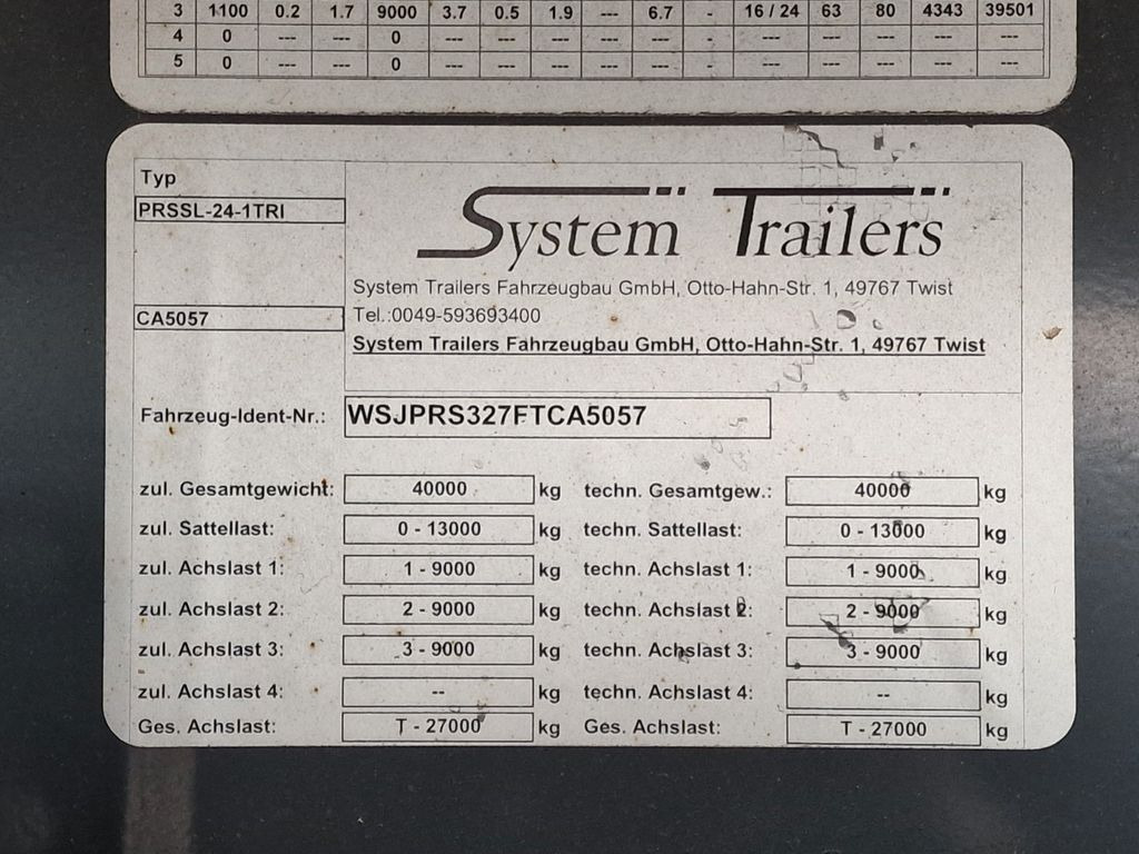 Sơ mi rơ moóc đồ uống System Trailer PRSSL-24-1TRI / Ladebordwand: hình 30