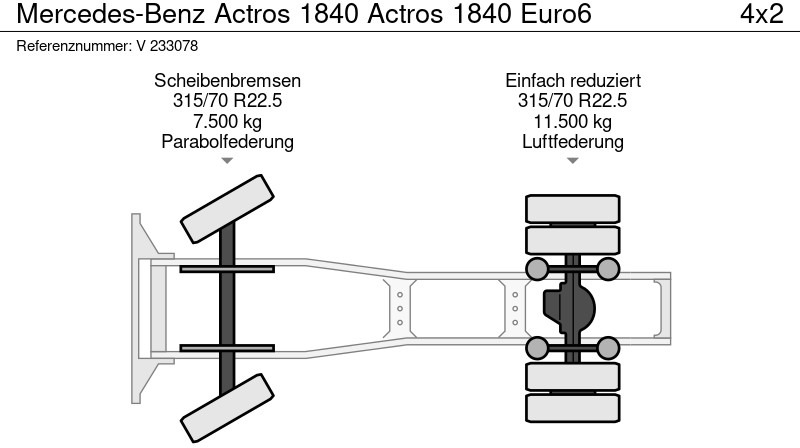 Xe đầu kéo Mercedes-Benz Actros 1840 Actros 1840 Euro6: hình 9