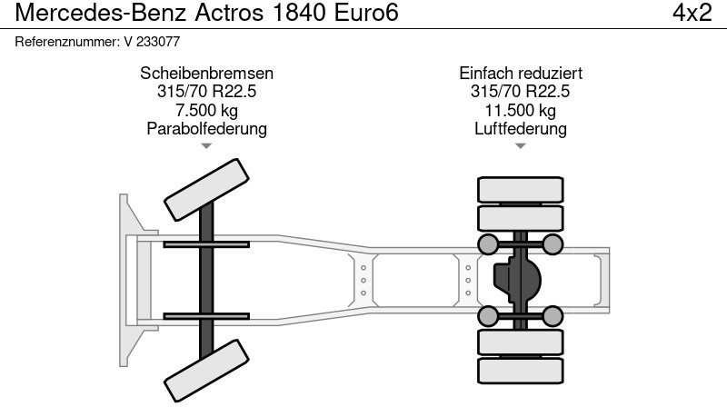 Xe đầu kéo Mercedes-Benz Actros 1840 Euro6: hình 9