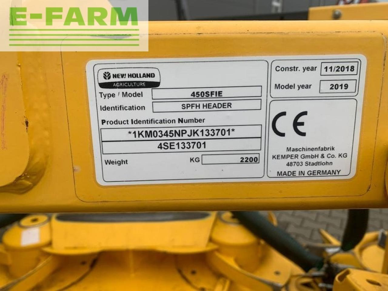 Đính kèm máy gặt đập thức ăn gia súc New Holland 450 sfie (345): hình 6